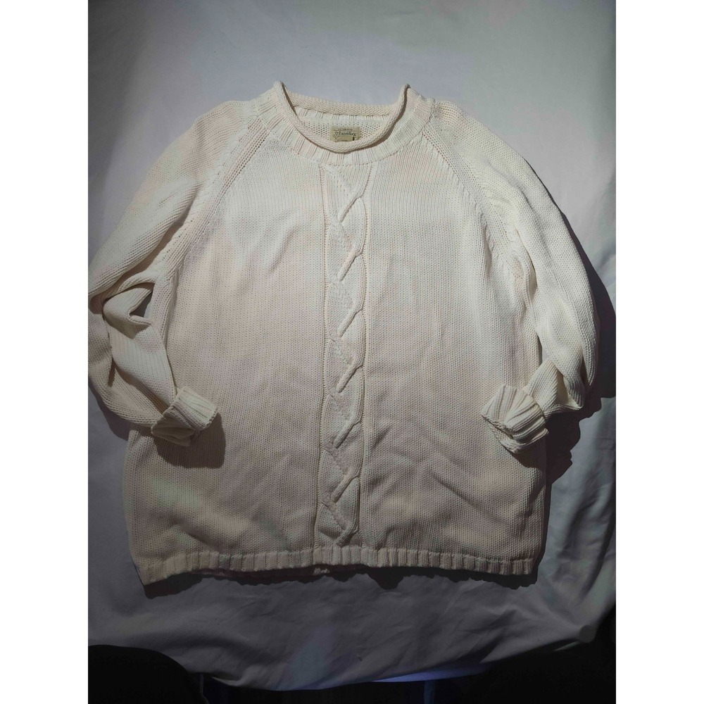 St‎ Johns Bay Sweater Womens 3X Ivory Coastal Grandmacore Vanilla Girl Heritage